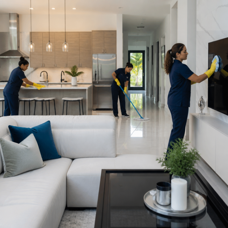 General House Cleaning service by A&Y Servicios de Limpieza Generales LLC in Miami-Dade County showing a clean and tidy living room
